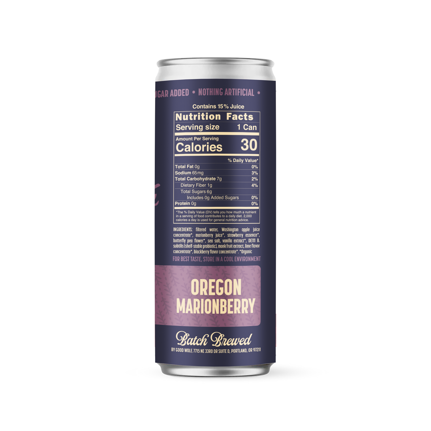 Marionberry Probiotic Soda (Hand-Crafted)