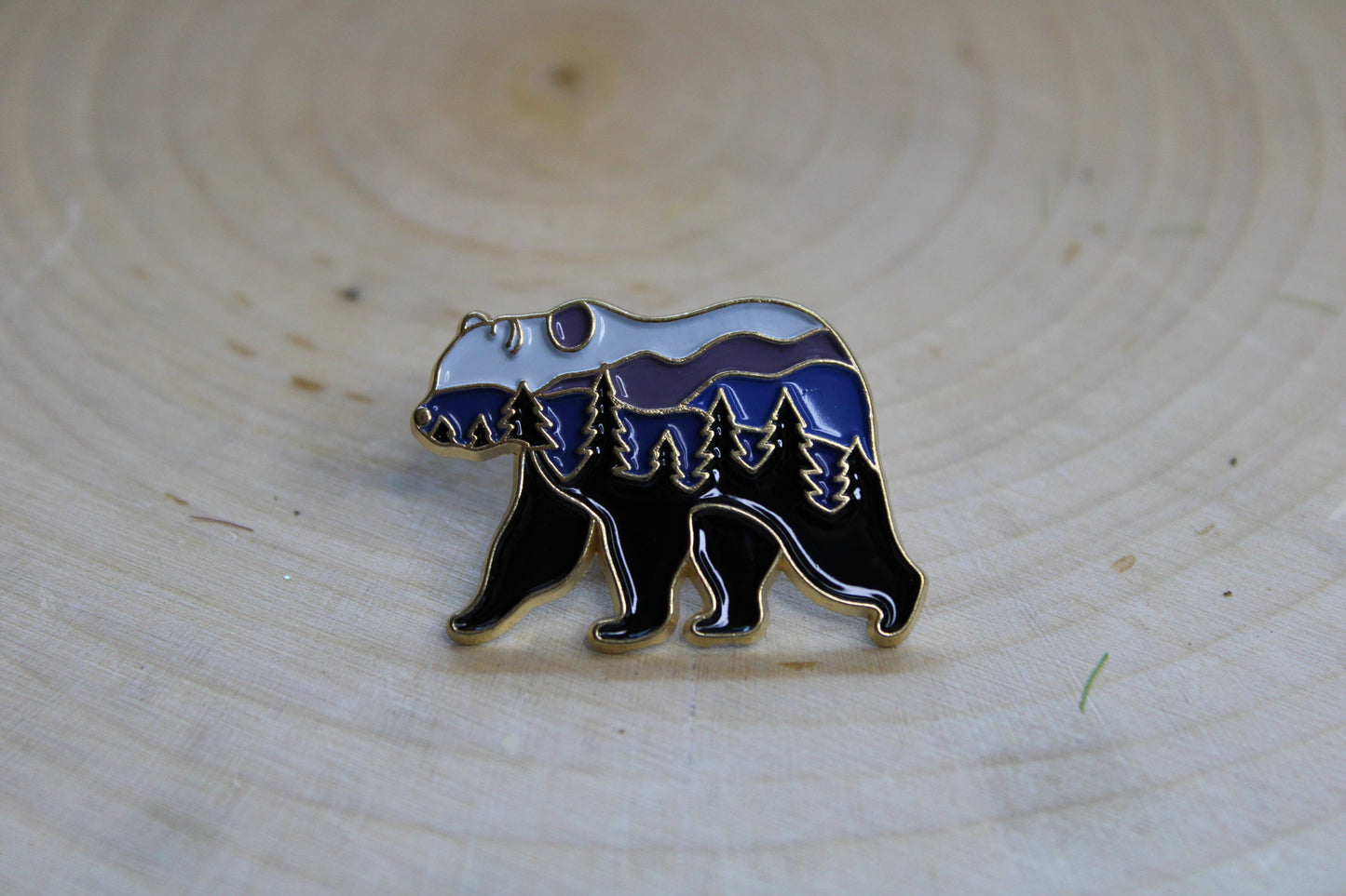 Purple Mountains Bear - Metal & Enamel Pin