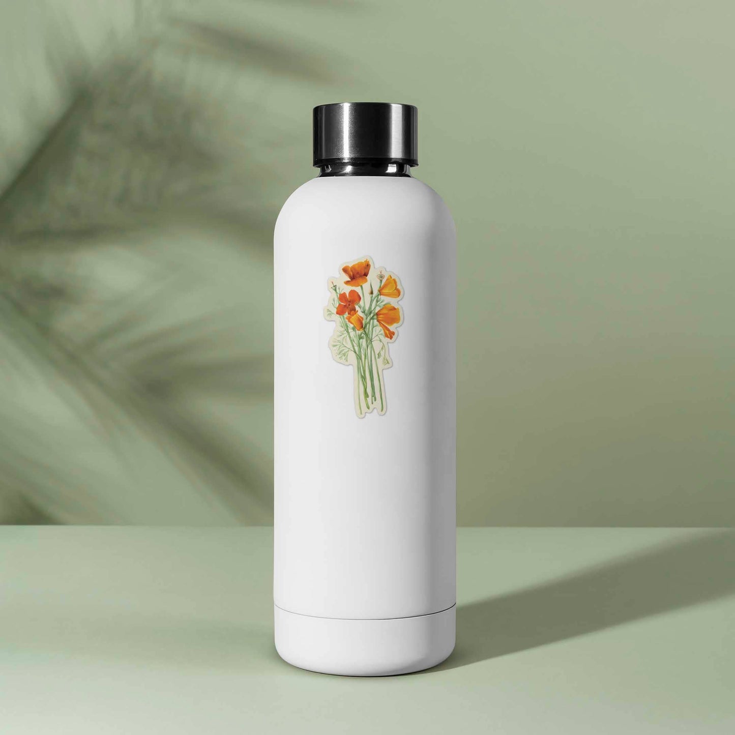 Mini California Poppy Sticker - Cute Nature Decal for Spring