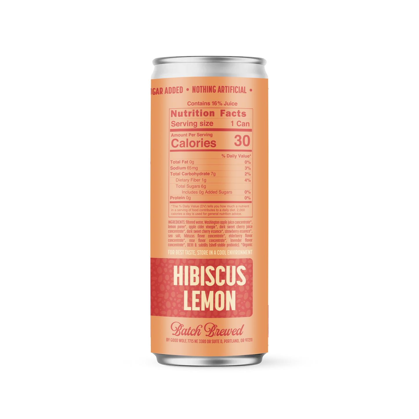 Hibiscus Lemon Probiotic Soda (Hand-Crafted)