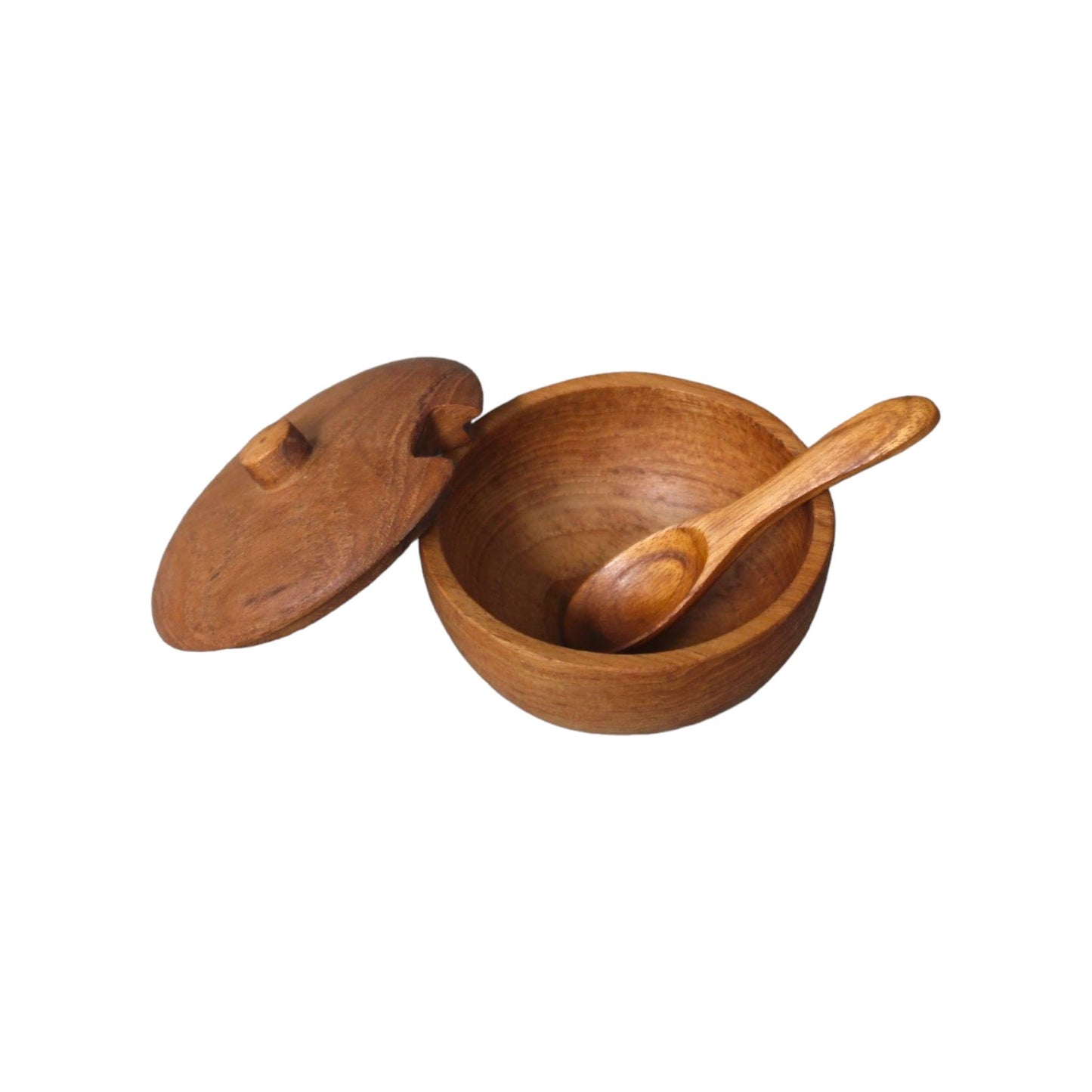 Teak Wood Condiment Spice Bowl