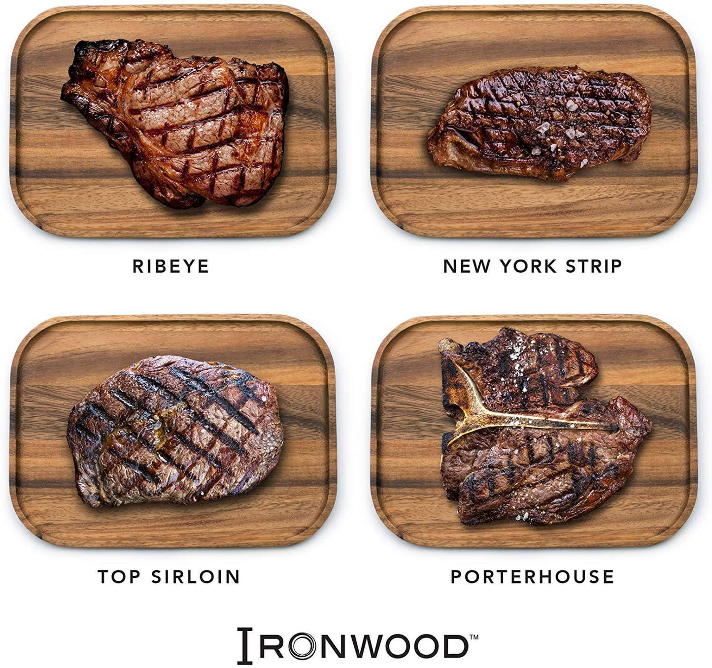 Ironwood Small Steak Board, Acacia Wood, 10.5" x 7.5"