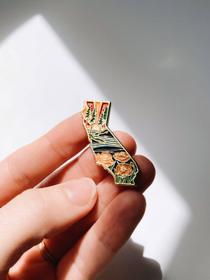 California Enamel Pin