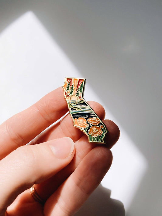 California Enamel Pin