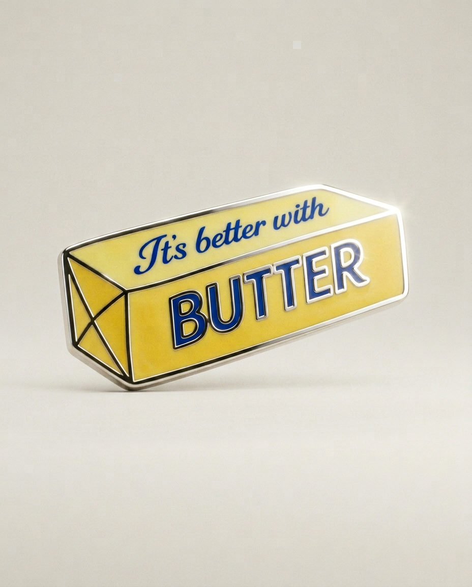 Butter Pin, Butter Yellow, Foodie Gifts, Cooking Gifts