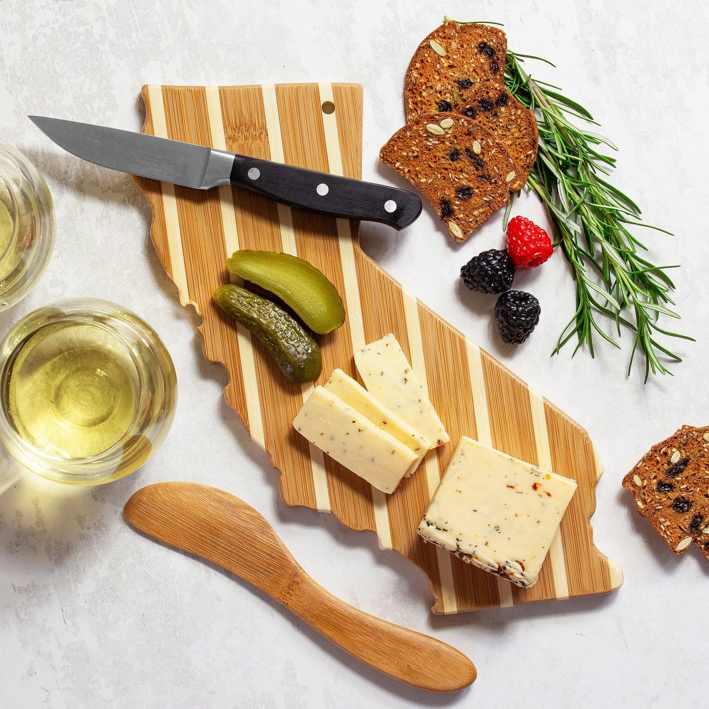 California Charcuterie Board & Cheese Spreader Knife Set