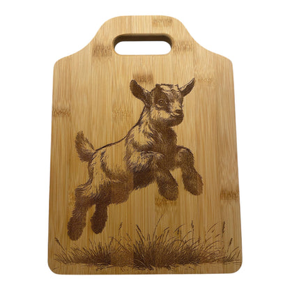Goat Baby Design Bamboo Cutting, charcuterie, cheese board: 6"x9"