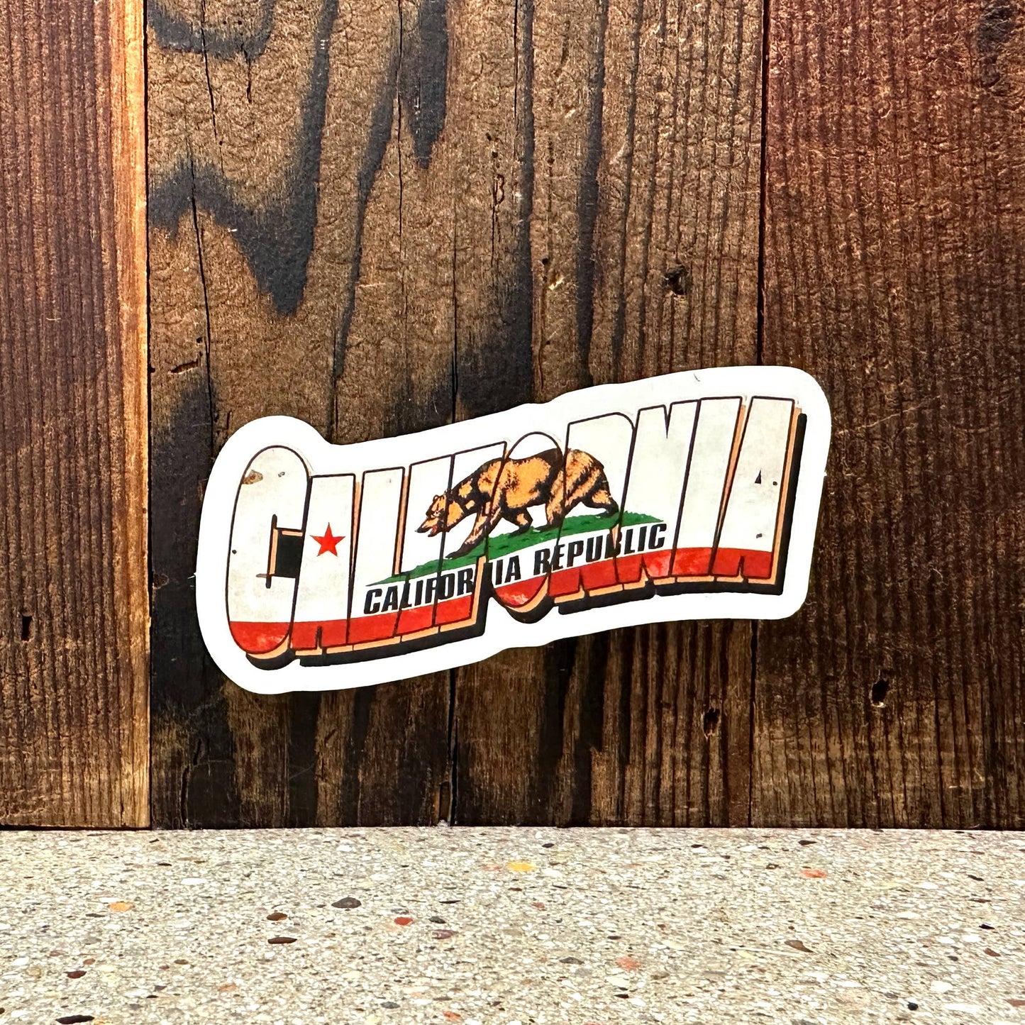 California flag text sticker