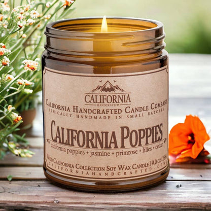 California Poppies Coconut Apricot Jar Candle