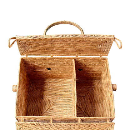 Rattan Picnic Basket-Large