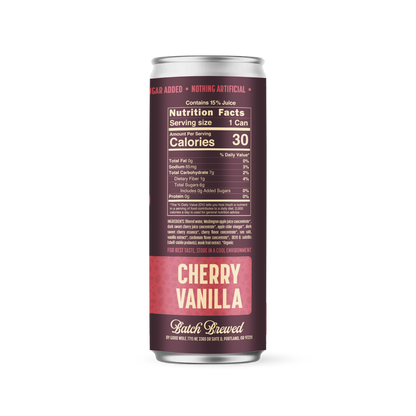 Cherry Vanilla Probiotic Soda (Hand-Crafted)