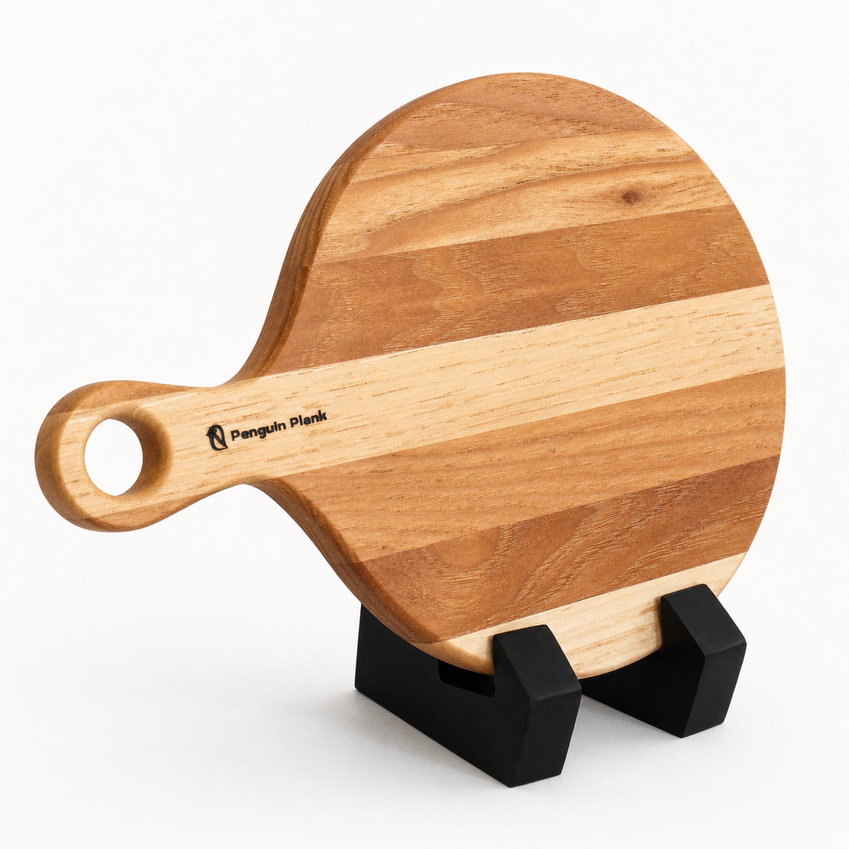 Personal Hardwood Cheese Board with Handle – 11" × 8": Walnut