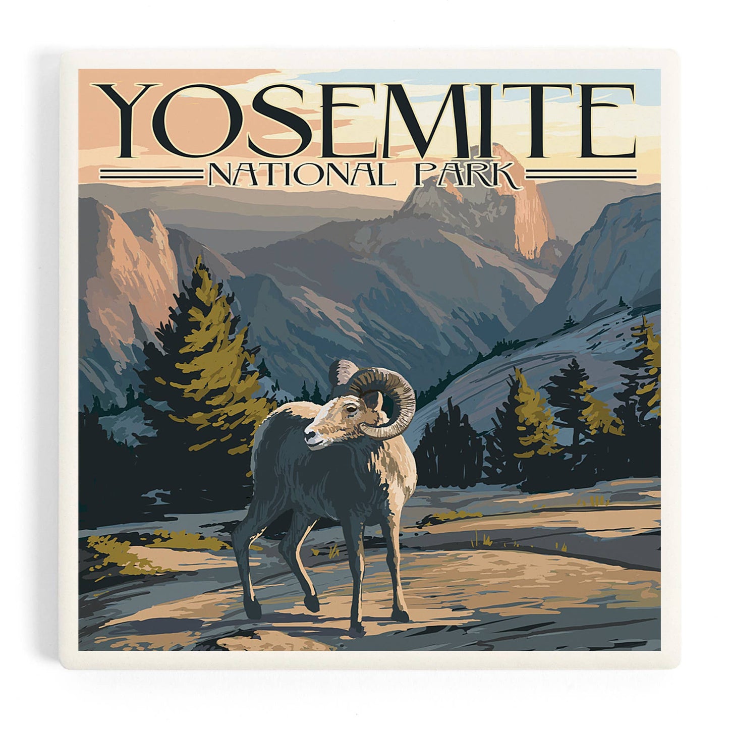 Ceramic Coaster Yosemite National Park, California, Big H…