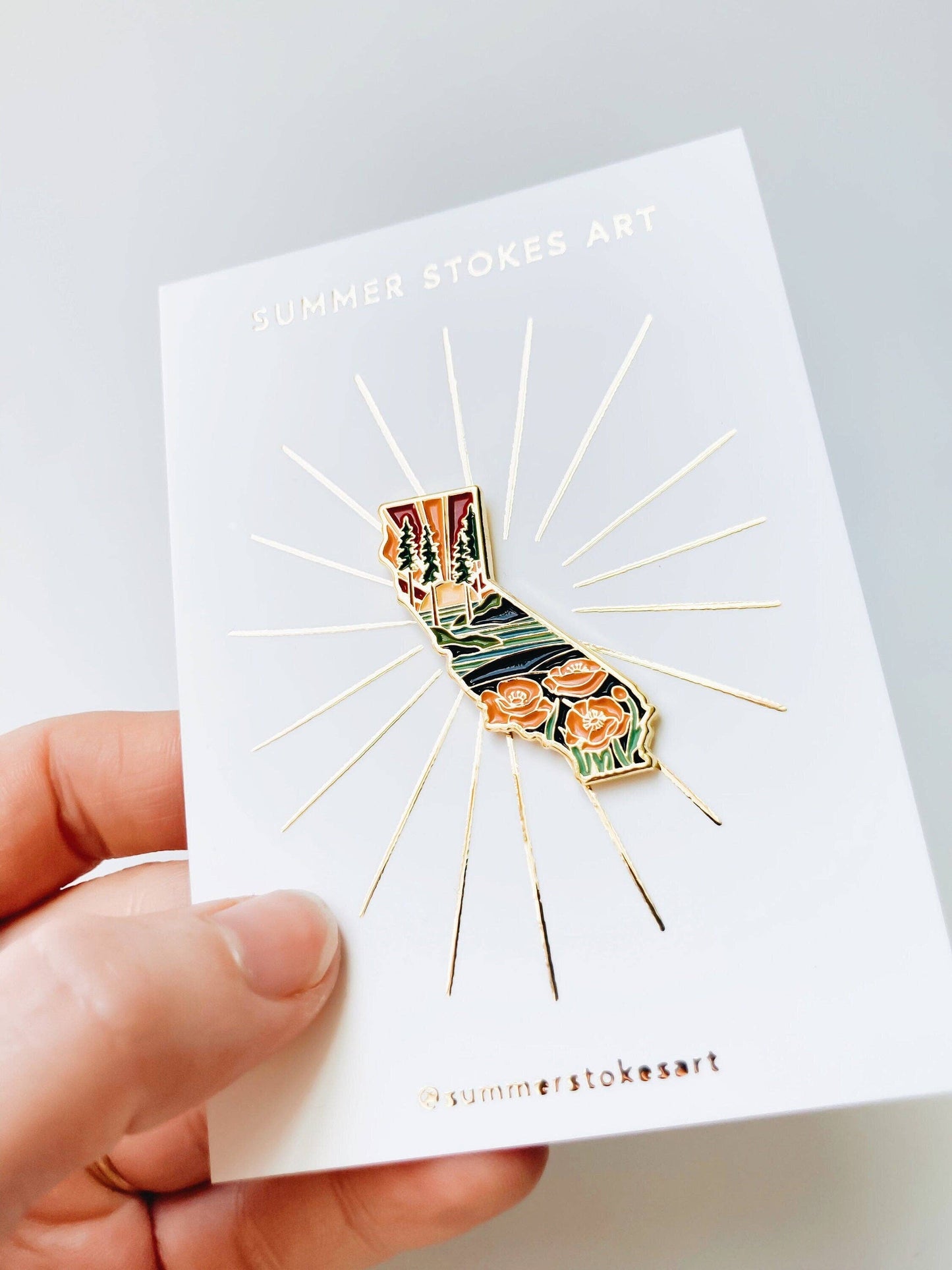 California Enamel Pin