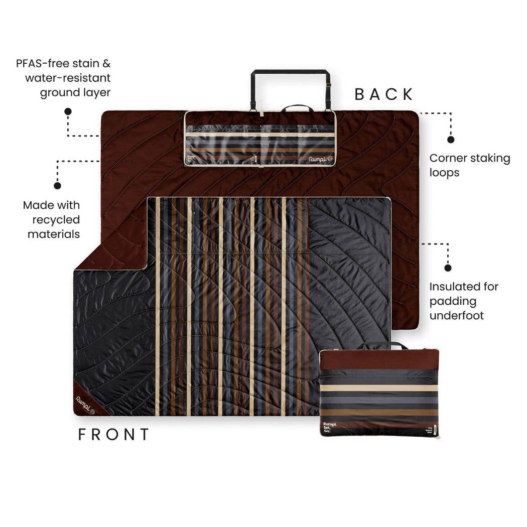 Stash Mat - Mocha Mini Stripes: Large