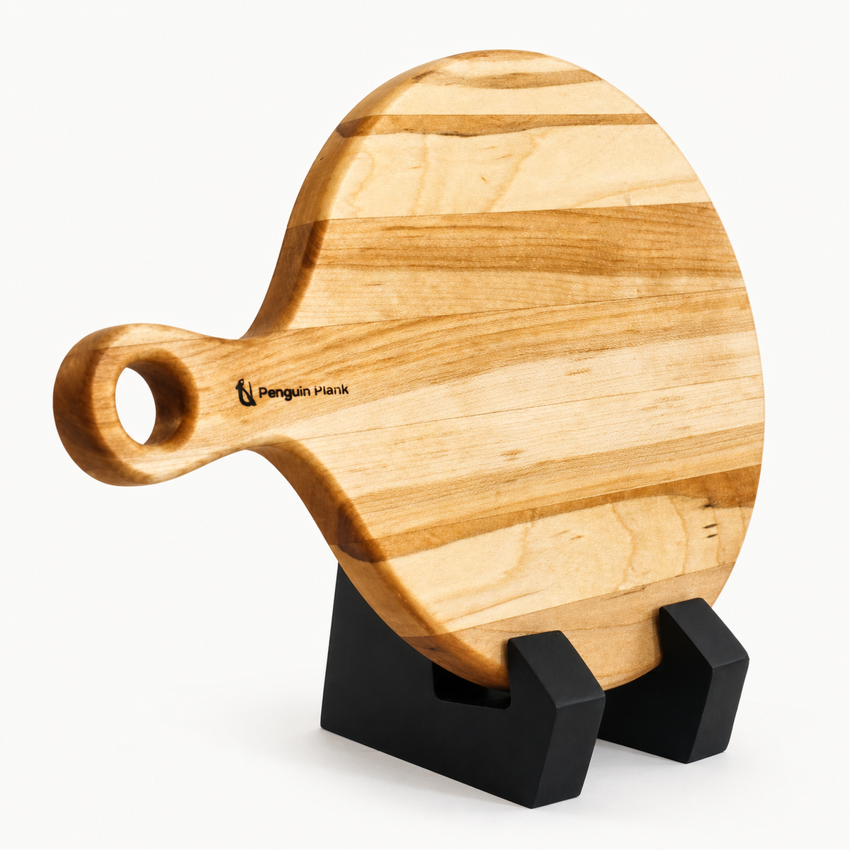 Personal Hardwood Cheese Board with Handle – 11" × 8": Walnut