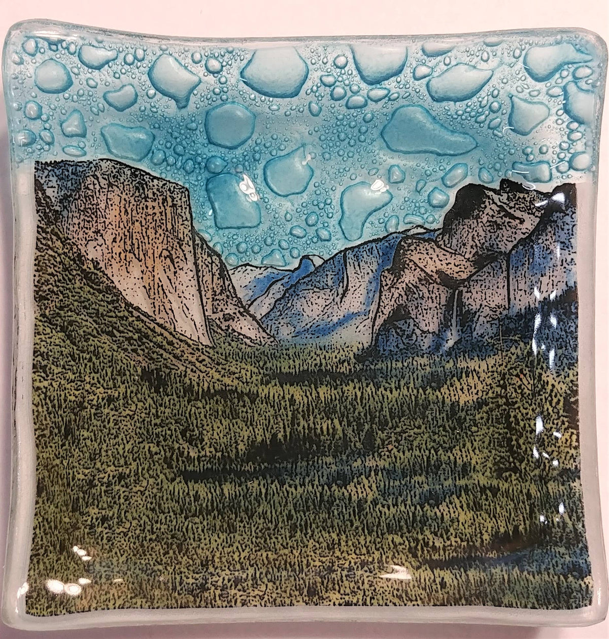 Yosemite Valley View Square Plate / Dish