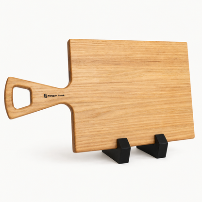 Handmade Hardwood Cheese & Serving Board with Handle – 16" ×: Cherry