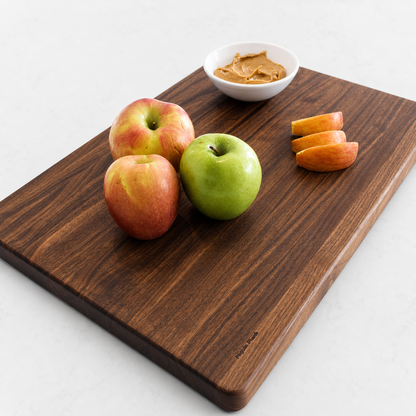 Handmade Hardwood Cutting Board – Large 18" × 12" Kitchen Pr: Walnut