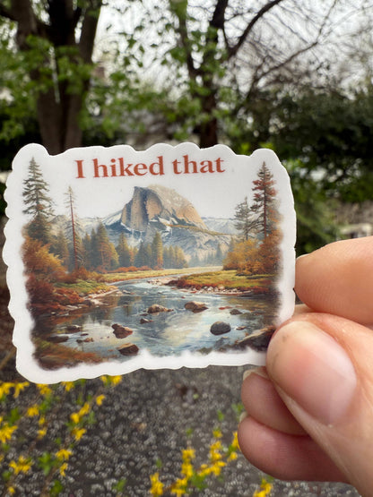 Yosemite National Park Half Dome & Merced River Sticker: Without a Hang Tag / Large 3" Wide