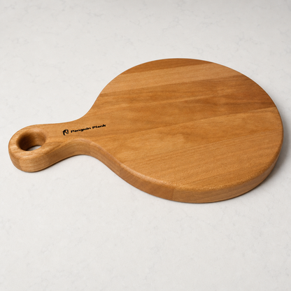Personal Hardwood Cheese Board with Handle – 11" × 8": Walnut