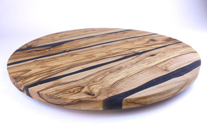 Olive Wood Resin Lazy Susan: Small / Blue