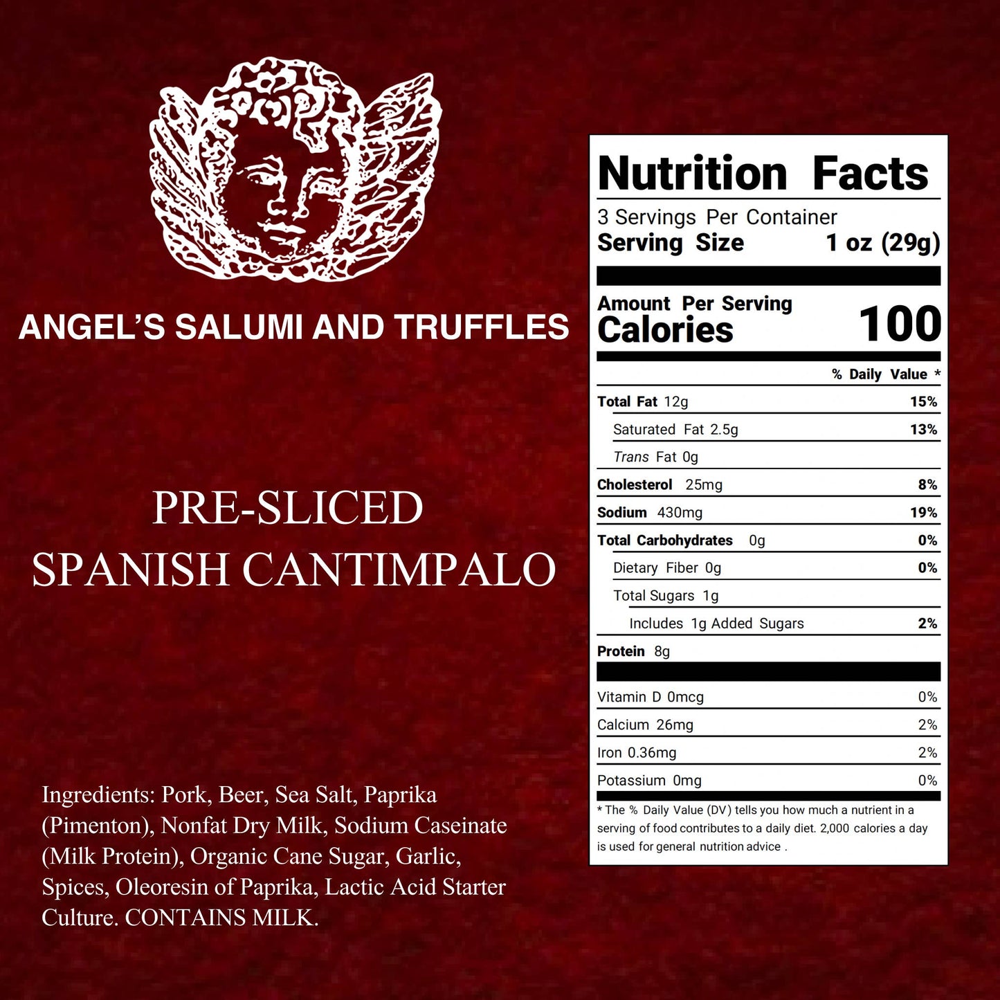 Pre-Sliced Spanish Cantimpalo Salami (3oz)