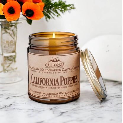 California Poppies Coconut Apricot Jar Candle