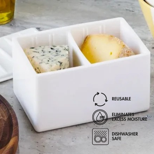Cheese Vault ® | Reusable | Artisan Cheese Storage: White