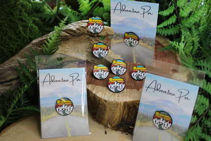 Mountain Roads Enamel and Metal Pin