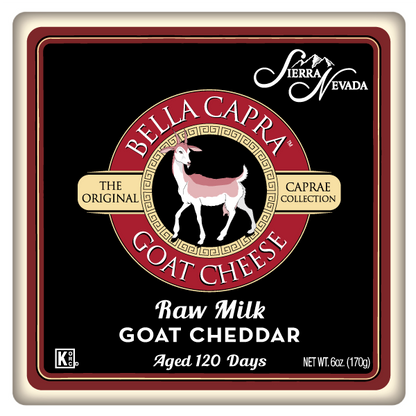 Bella Capra Raw Aged Goat Cheddar 12/6oz squares