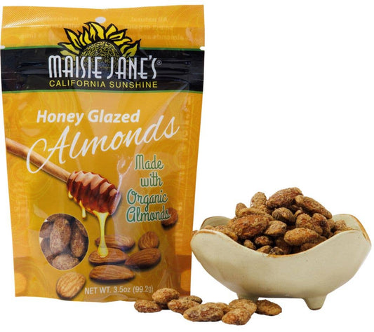 Honey Glazed Almonds made w/ Organic Almonds 3.5 oz