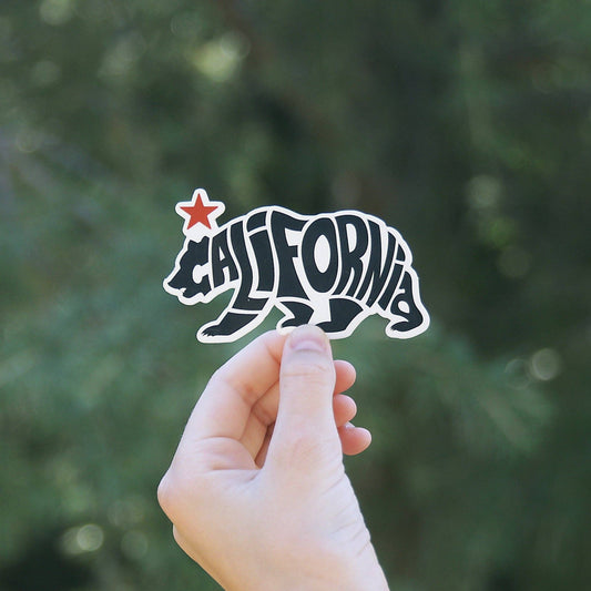 California Republic Grizzly Waterproof Vinyl Sticker Decal