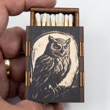 Matches  • Owl Wooden Matchboxes • Home Decor for Candles
