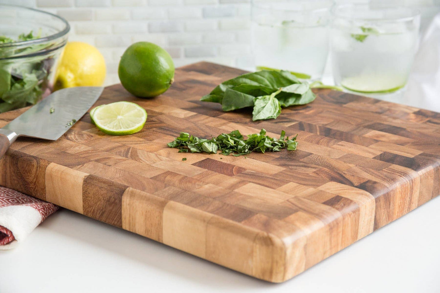 Ironwood Square End Grain Chef's Cutting Board, 14"