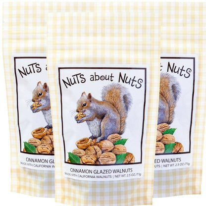 Squirrel - Cinnamon Glazed  Walnuts 2.5 oz. California