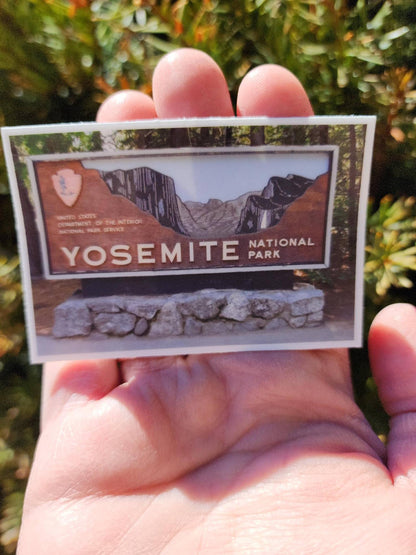 Yosemite National Park Sign Vinyl Sticker
