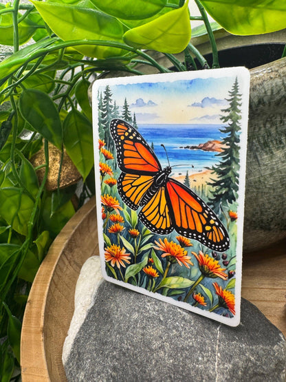 California Monarch Butterfly Sticker: Waterproof Vinyl Decal