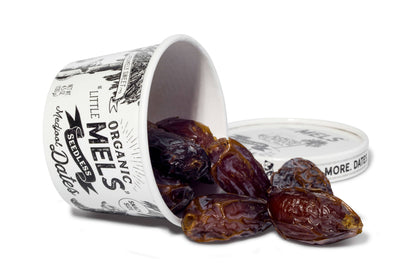 Little Mels Seedless ORGANIC Medjool Dates, 4.5 oz Cup