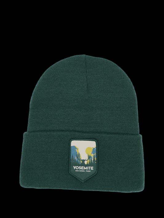 Yosemite National Park Beanie: Forest Green