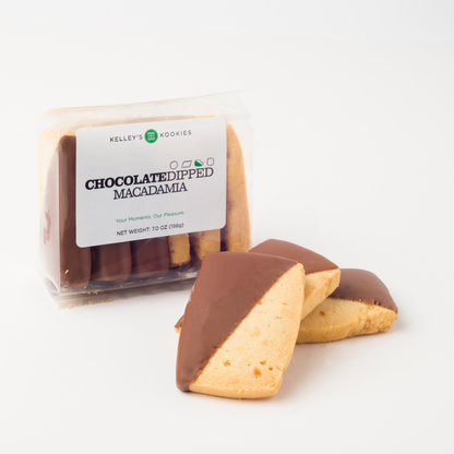 Chocolate-Dipped Macadamia Shortbread