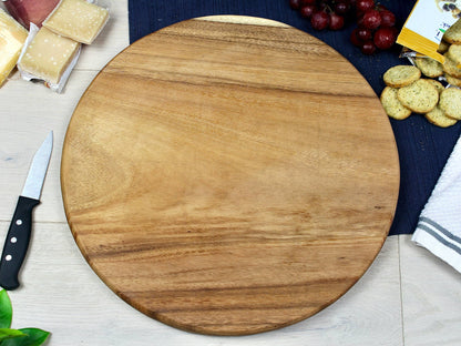 Large Round Charcuterie Board - Live Edge - Serving Board