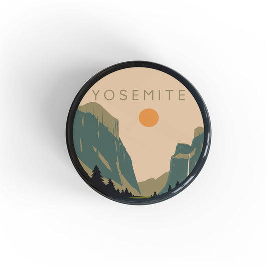 Yosemite National Park Button Pin (Sun): 1.5"