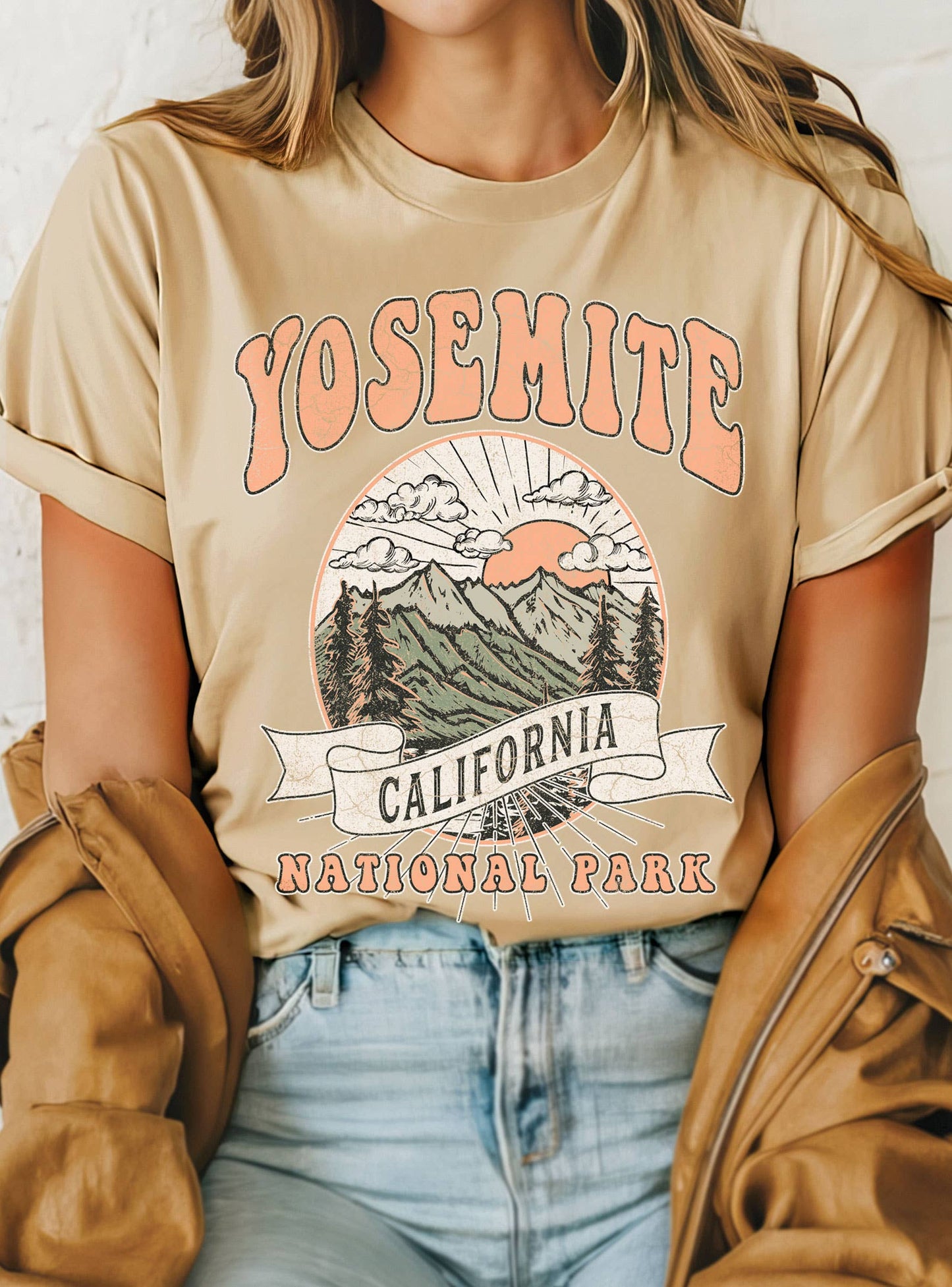 YOSEMITE NATIONAL PARK GRAPHIC TSHIRTS: White
