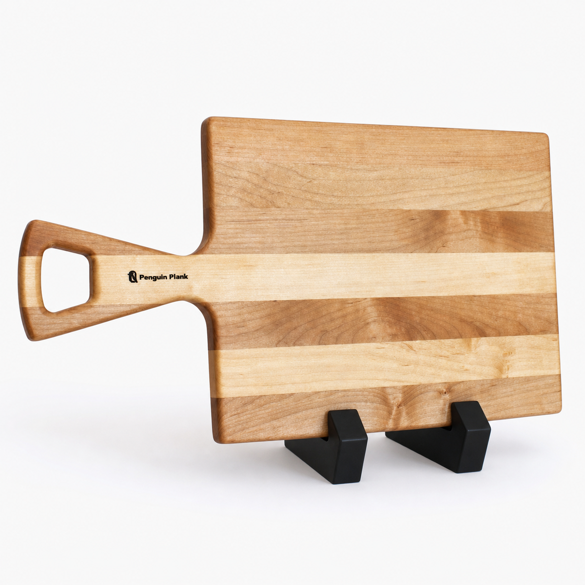Handmade Hardwood Cheese & Serving Board with Handle – 16" ×: Cherry