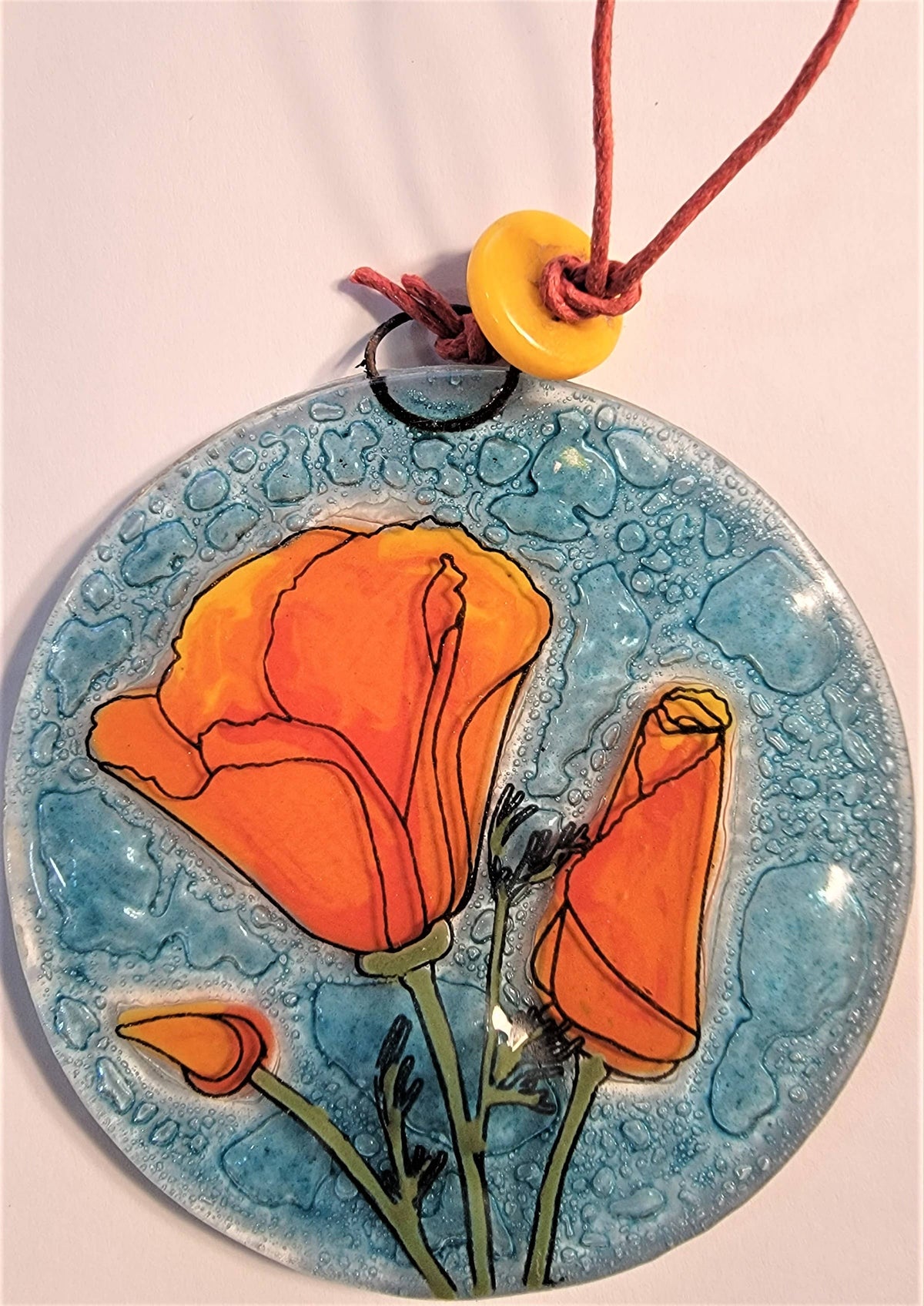 Poppy Flower Ornament / Suncatcher