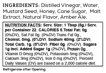 Amber Beer Mustard 4oz: 4 oz case of 24