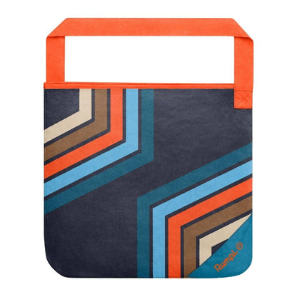 Tech Towel Tote - Midnight Retro Stripes: Double