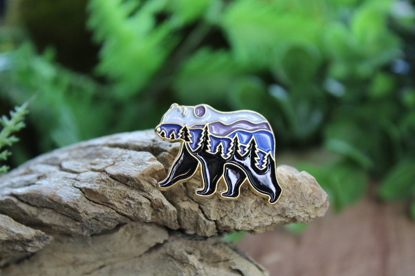Purple Mountains Bear - Metal & Enamel Pin