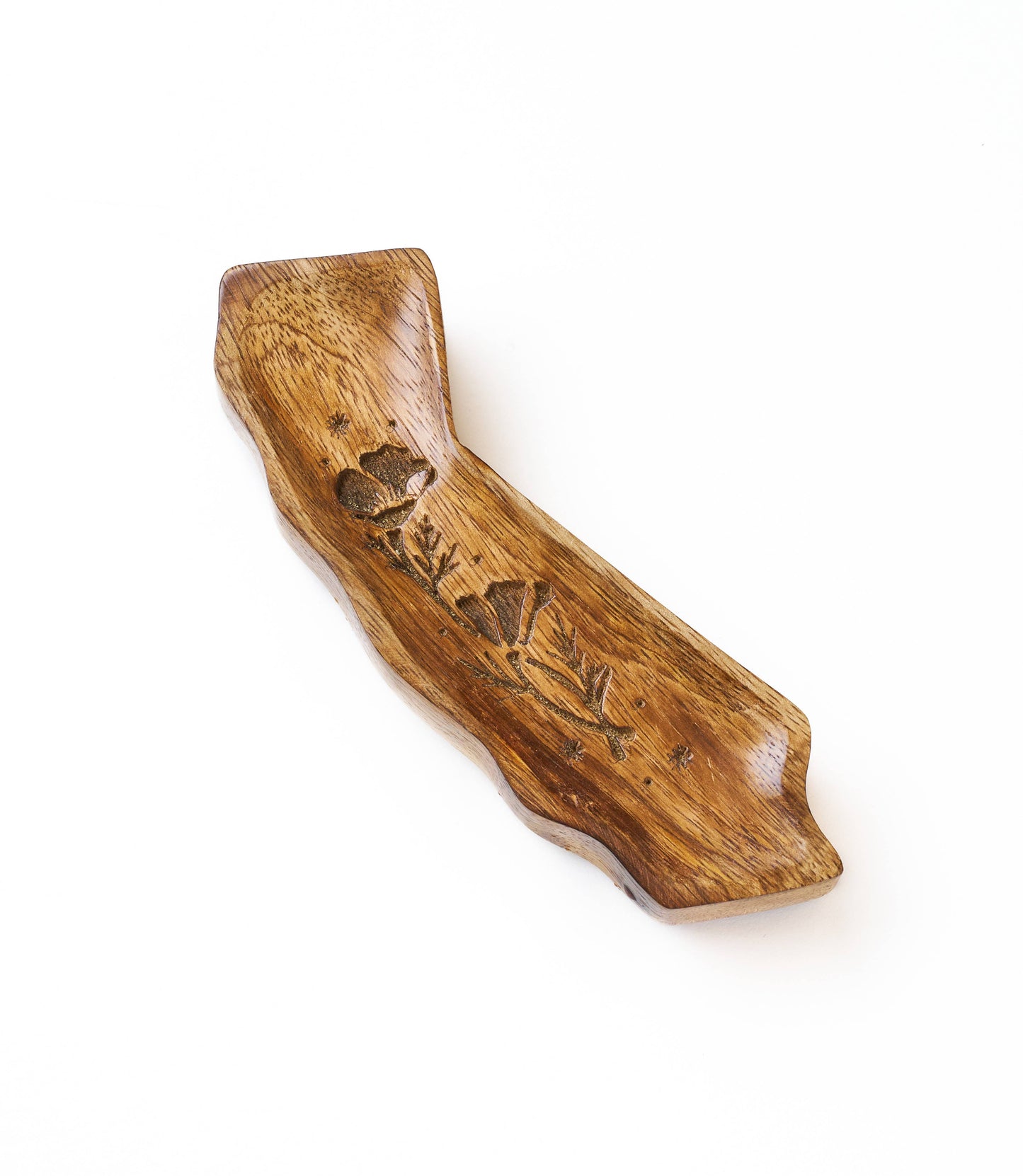 California Poppy Jewelry Tray - Mango Wood